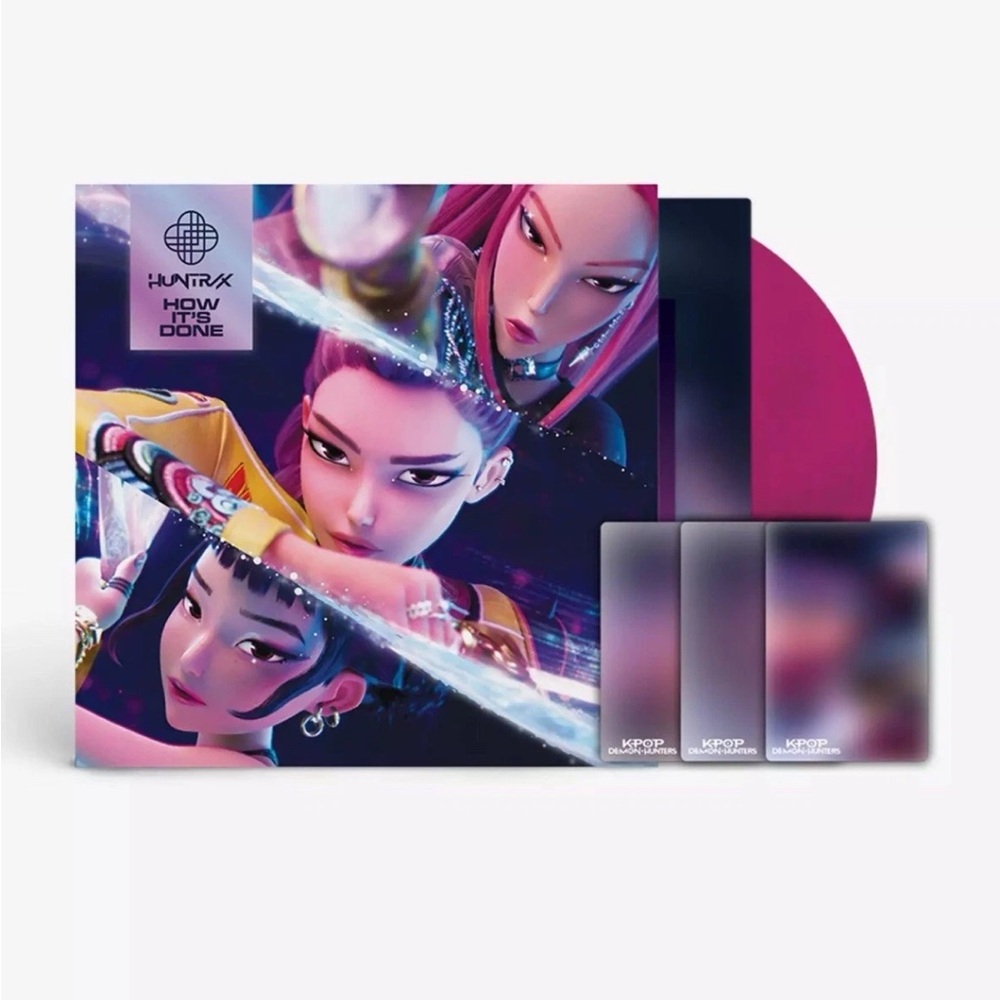 K-pop Demon Hunters Huntrix How It's Done Magenta 7" Vinyl With Card And Sticker